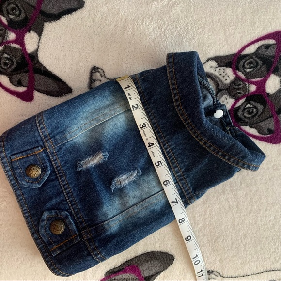 COPY - Dog denim jean jacket - Picture 7 of 12